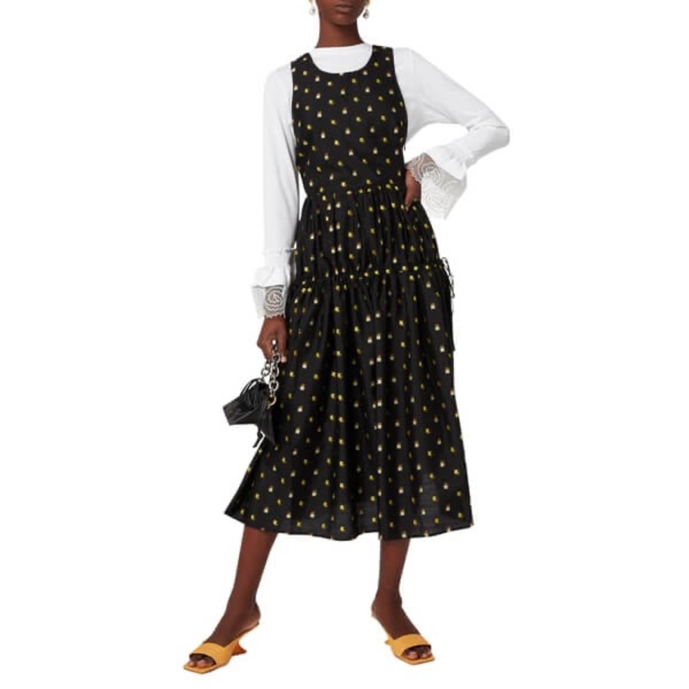 Stine Goya Tulula midi dress open back sleeveless
